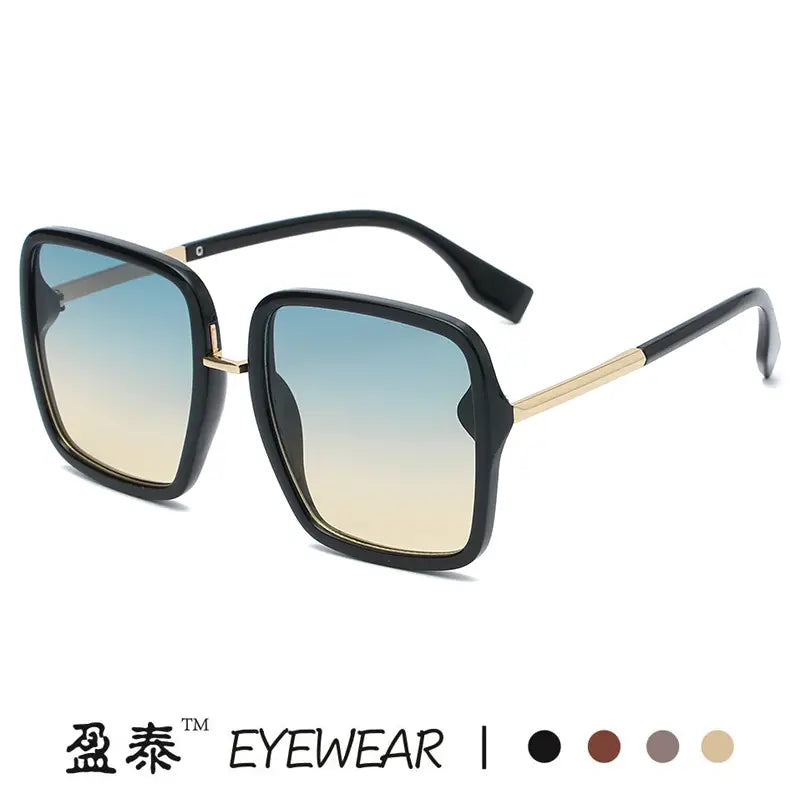Large Square Sunglasses – Orange Gold Pink