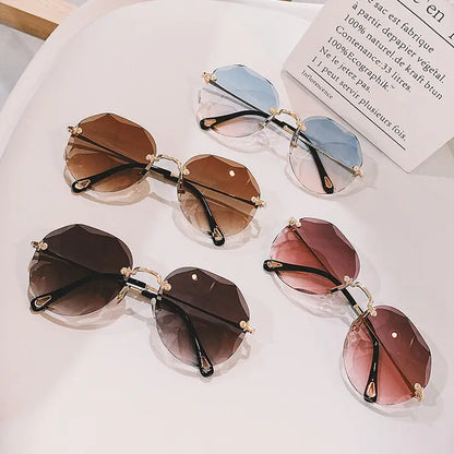 Women's Cut Edge Sunglasses with Mirror Finish