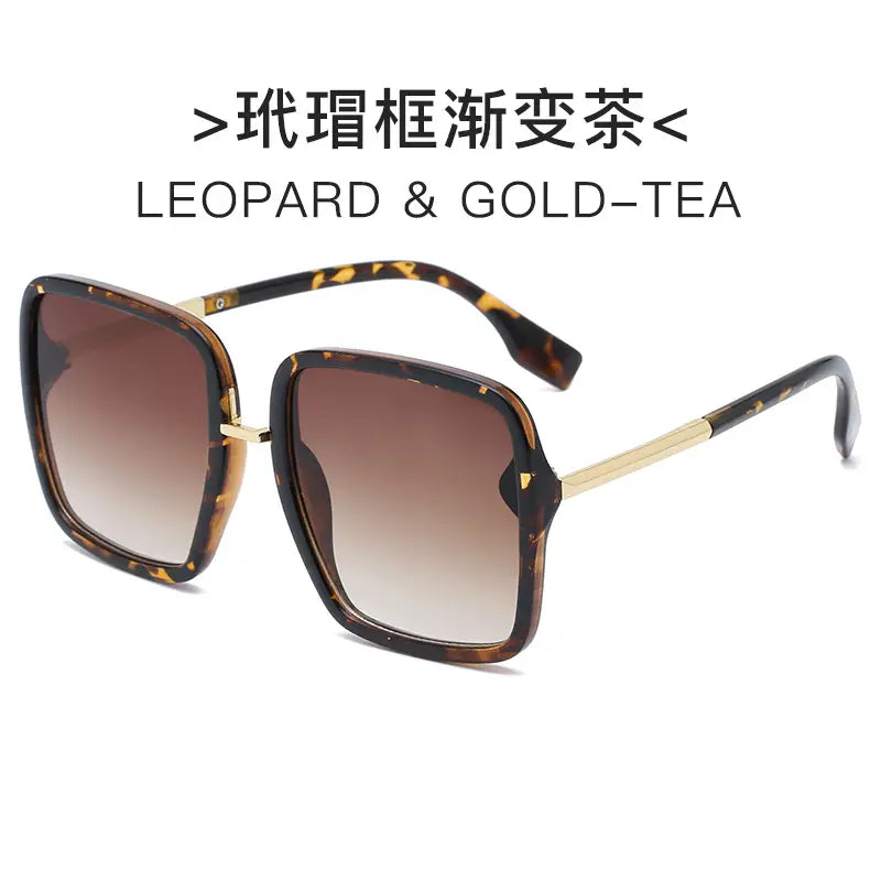 Large Square Sunglasses – Orange Gold Pink